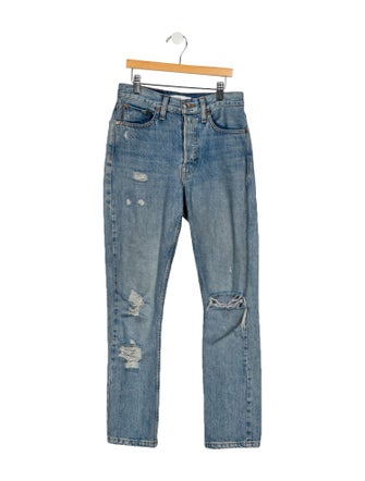 RE/DONE High-Rise Straight Leg Jeans