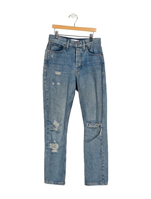 RE/DONE High-Rise Straight Leg Jeans