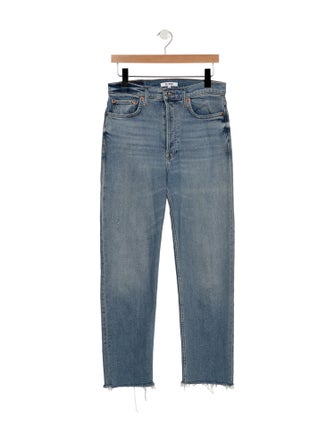 RE/DONE High-Rise Straight Leg Jeans