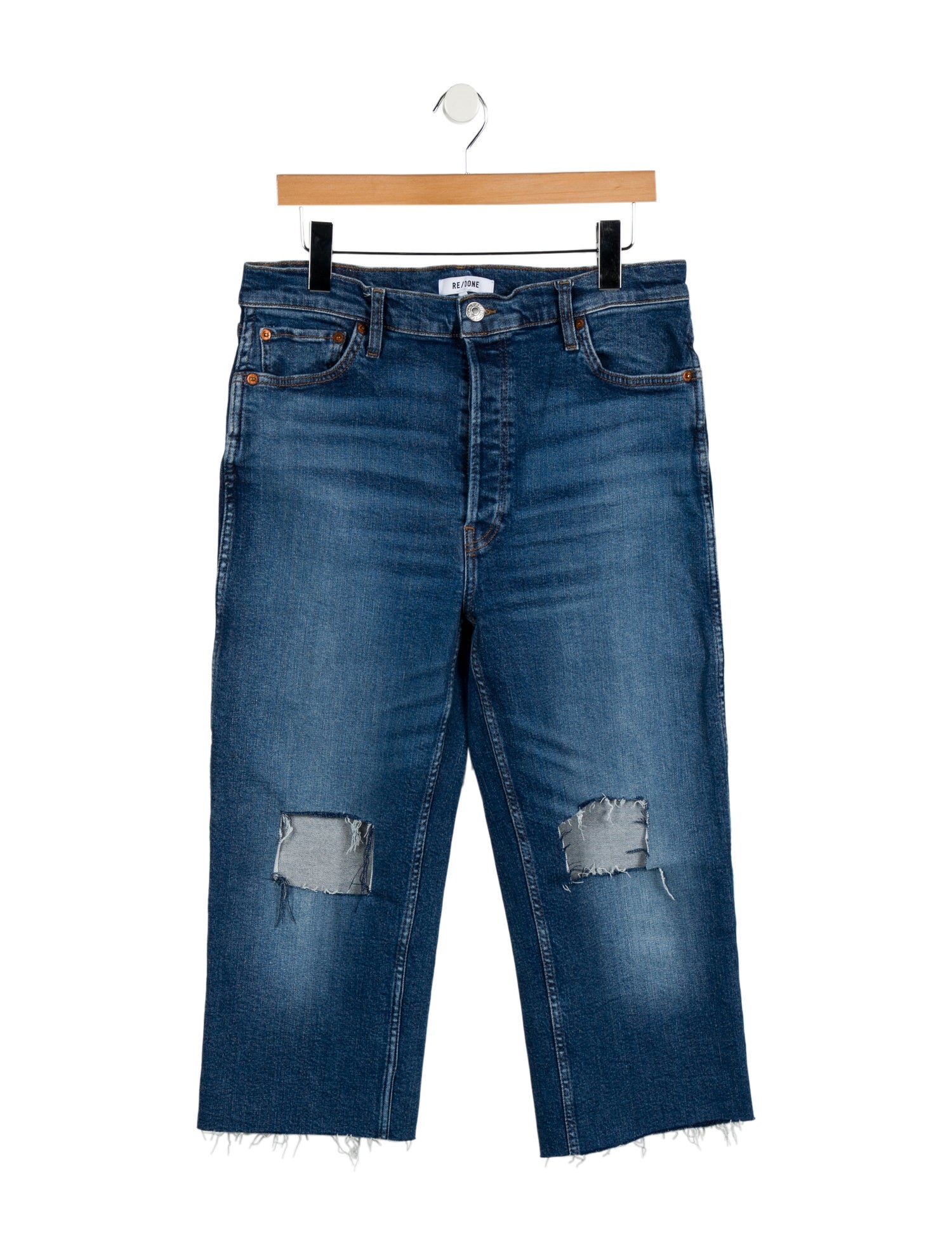 RE/DONE High-Rise Straight Leg Jeans