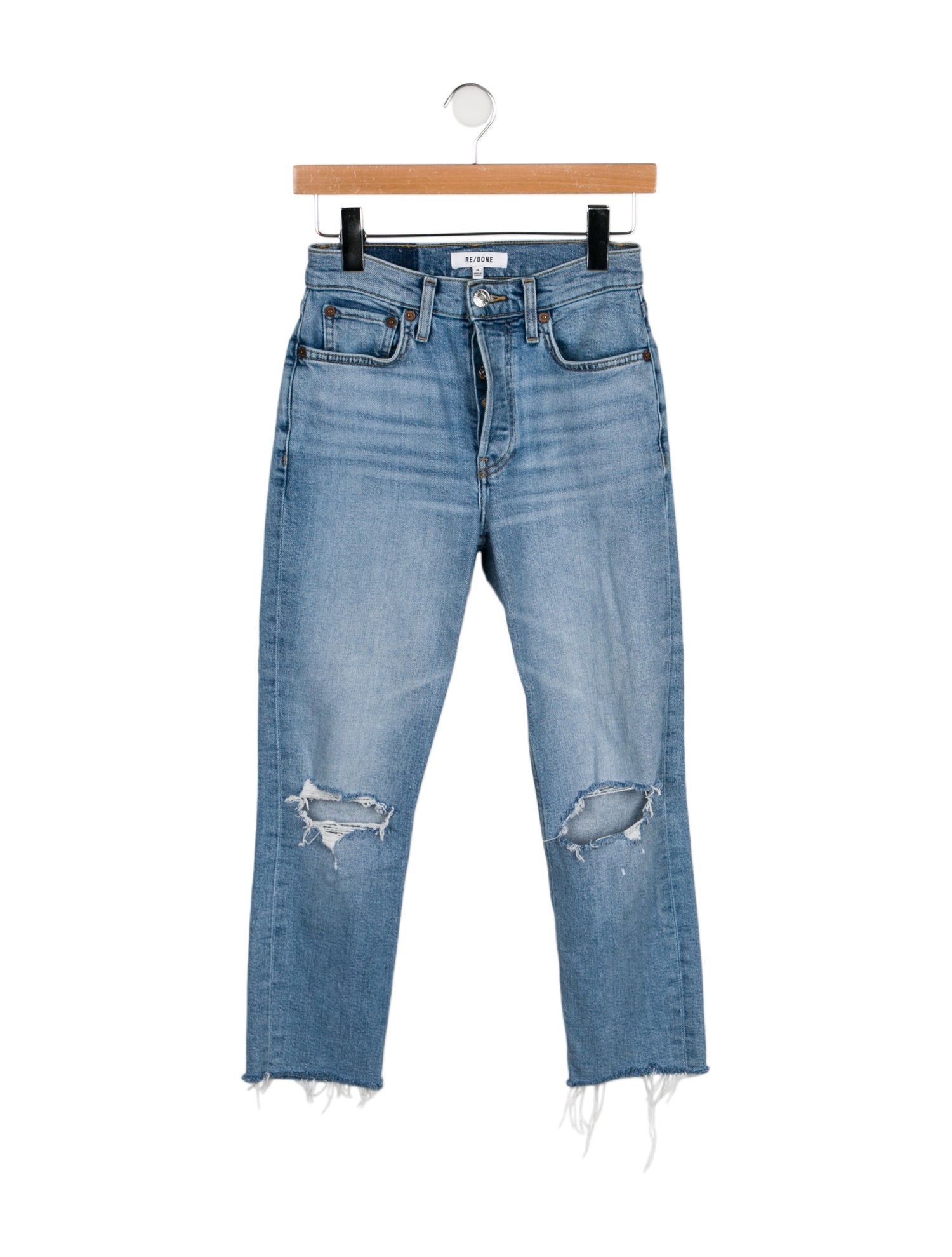 RE/DONE High-Rise Straight Leg Jeans