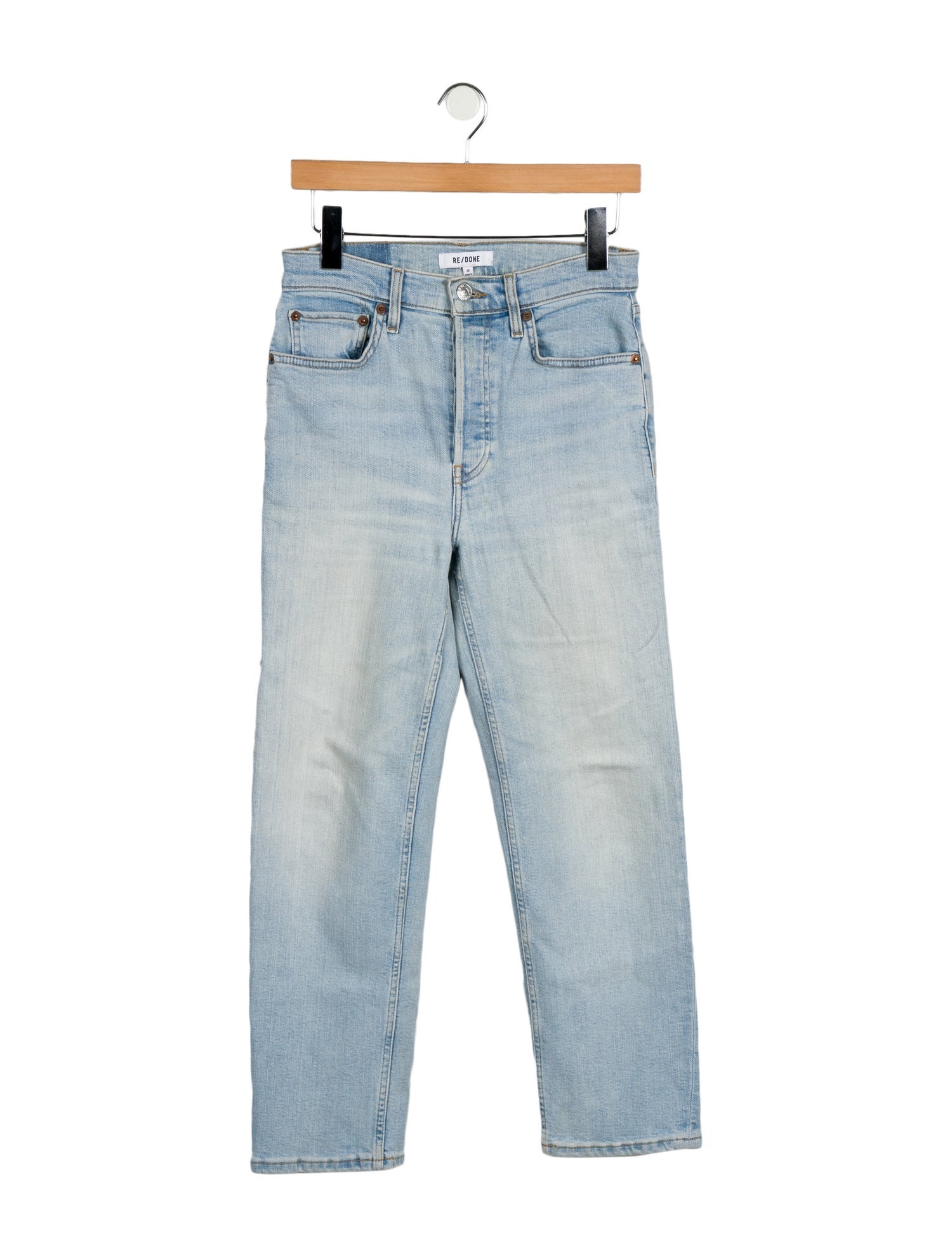 RE/DONE High-Rise Straight Leg Jeans