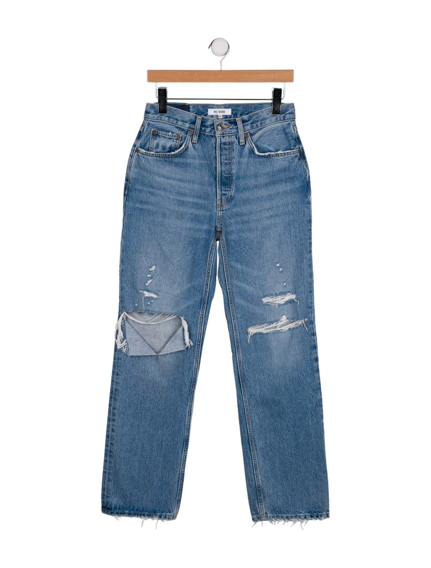 RE/DONE High-Rise Straight Leg Jeans