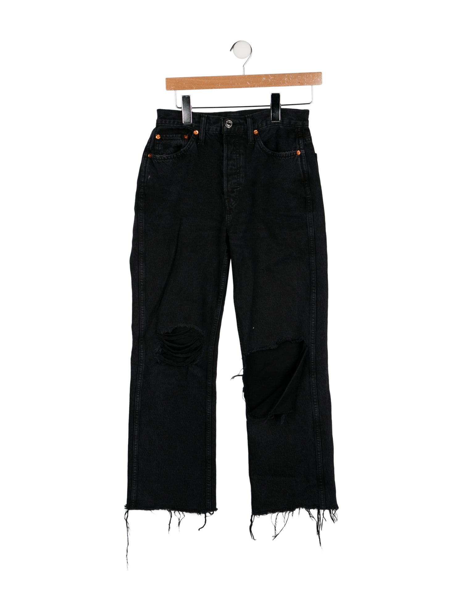 RE/DONE High-Rise Straight Leg Jeans