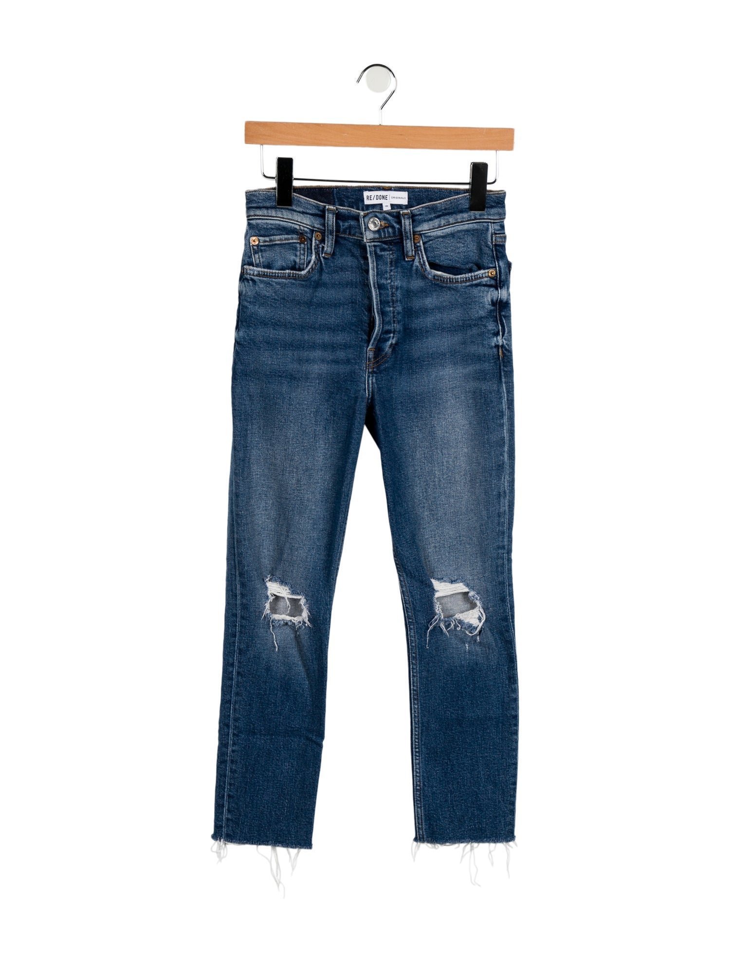 RE/DONE High-Rise Straight Leg Jeans