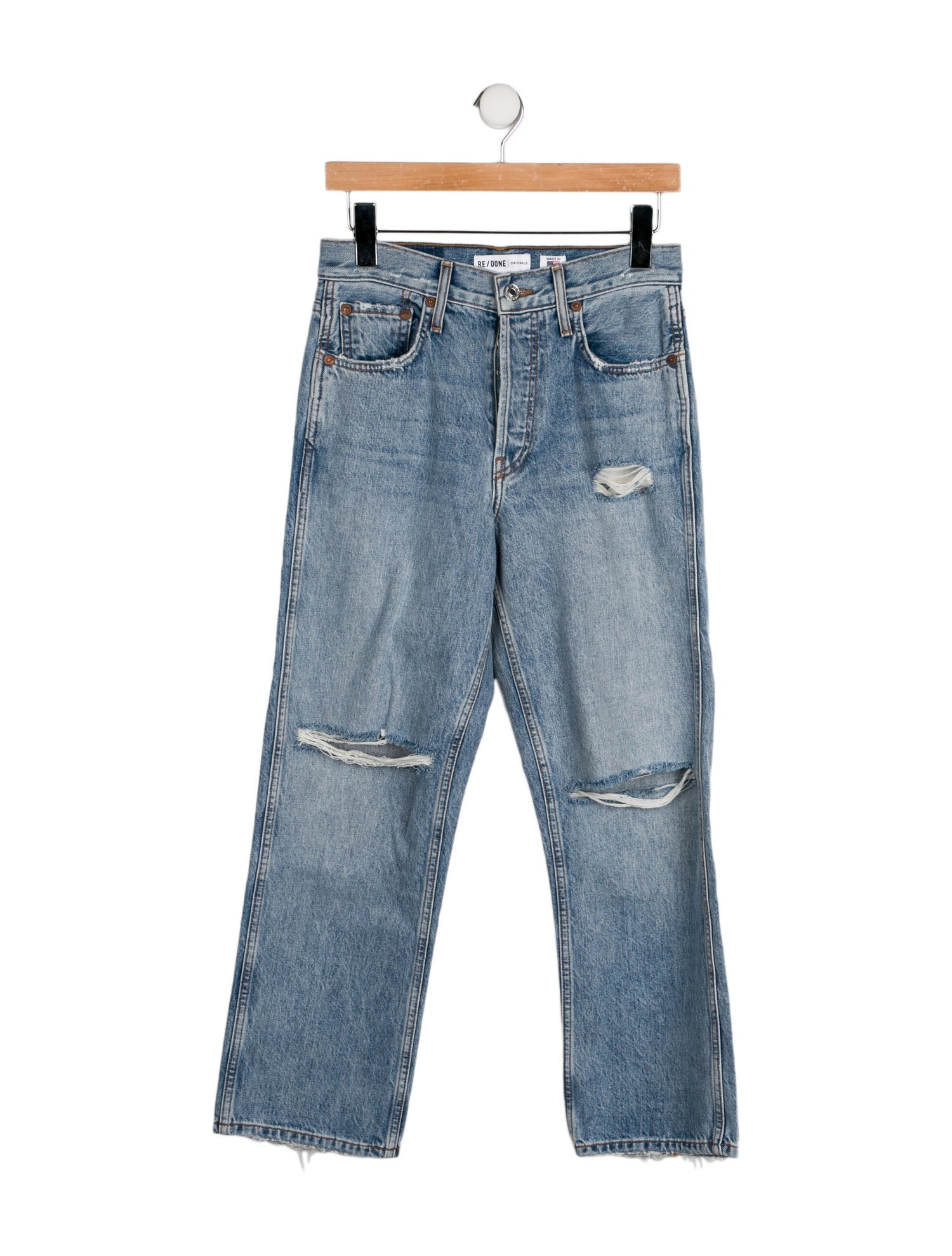 RE/DONE Mid-Rise Straight Leg Jeans