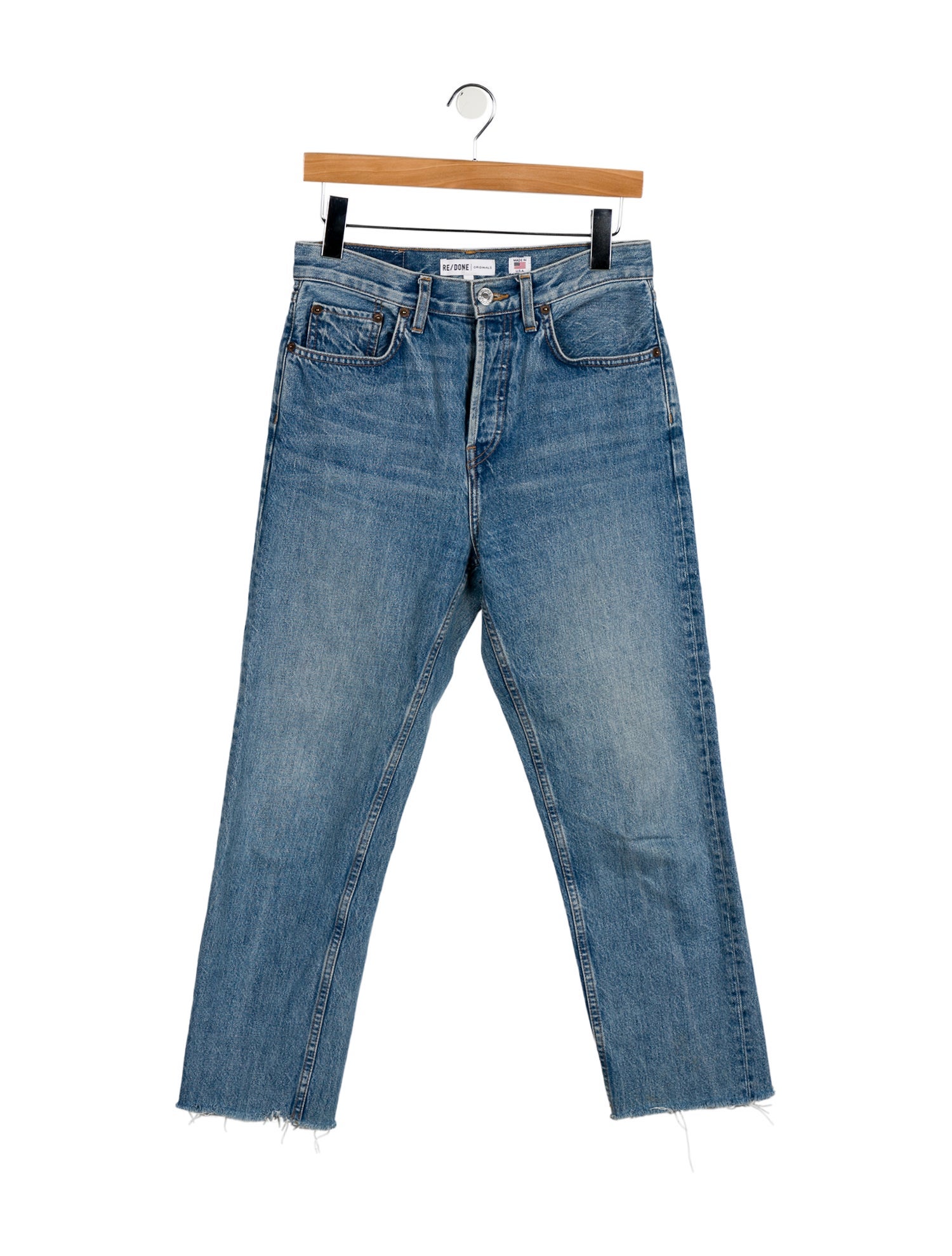RE/DONE High-Rise Straight Leg Jeans
