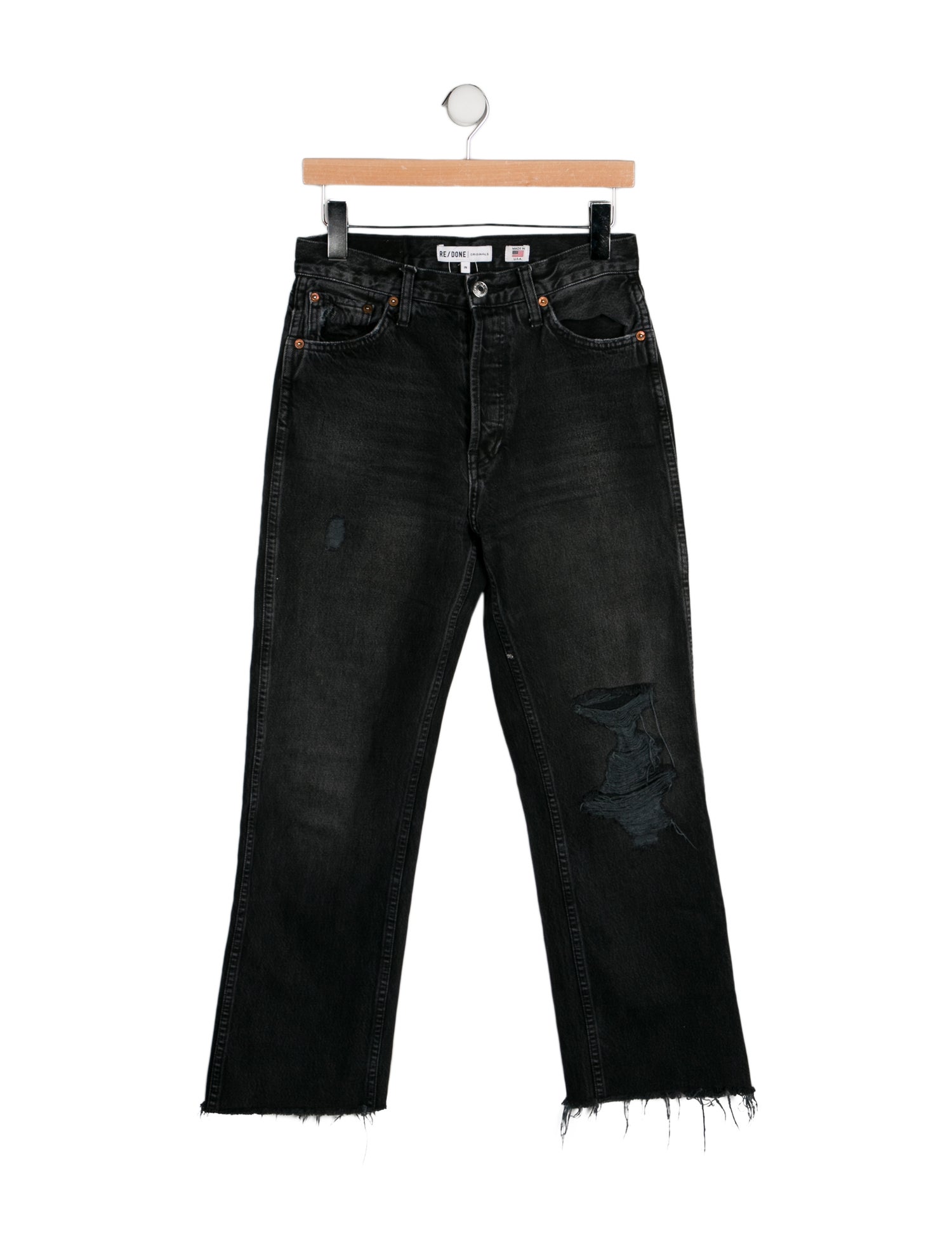 RE/DONE High-Rise Straight Leg Jeans