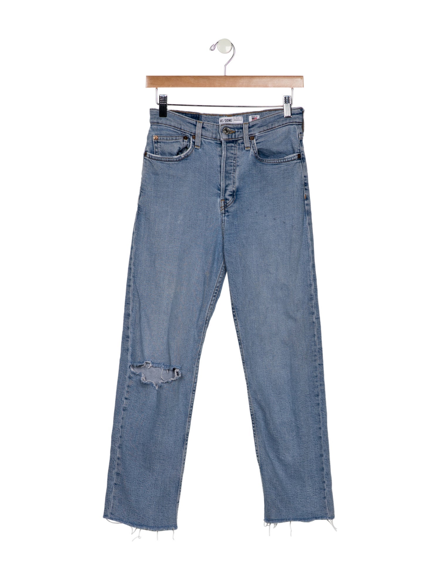 RE/DONE High-Rise Straight Leg Jeans