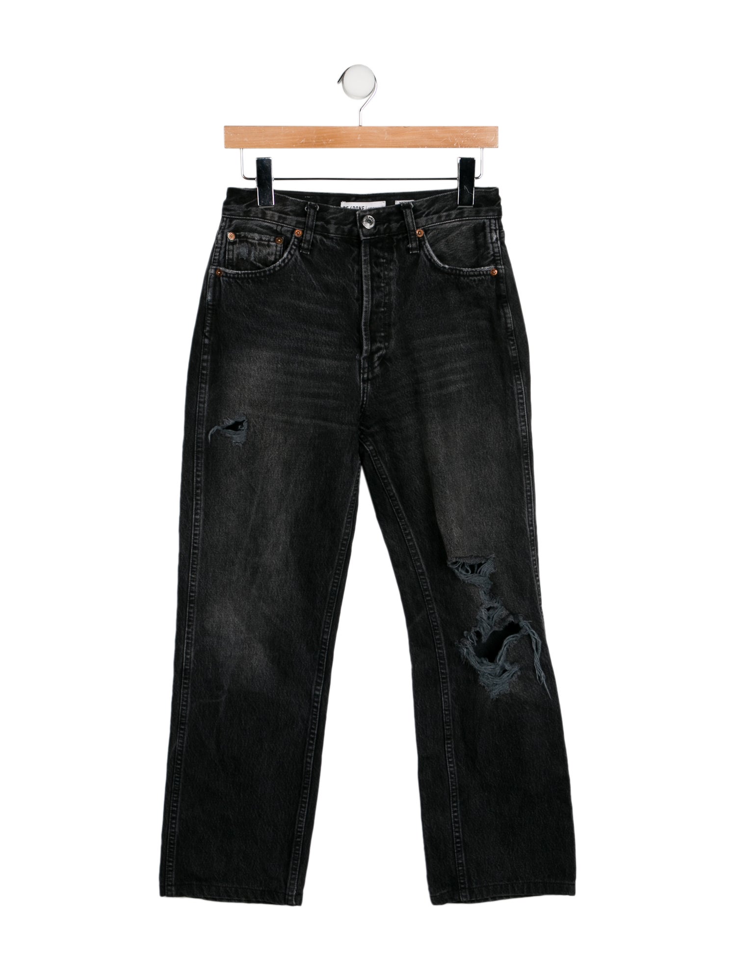 RE/DONE High-Rise Straight Leg Jeans