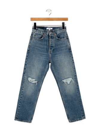 RE/DONE High-Rise Straight Leg Jeans