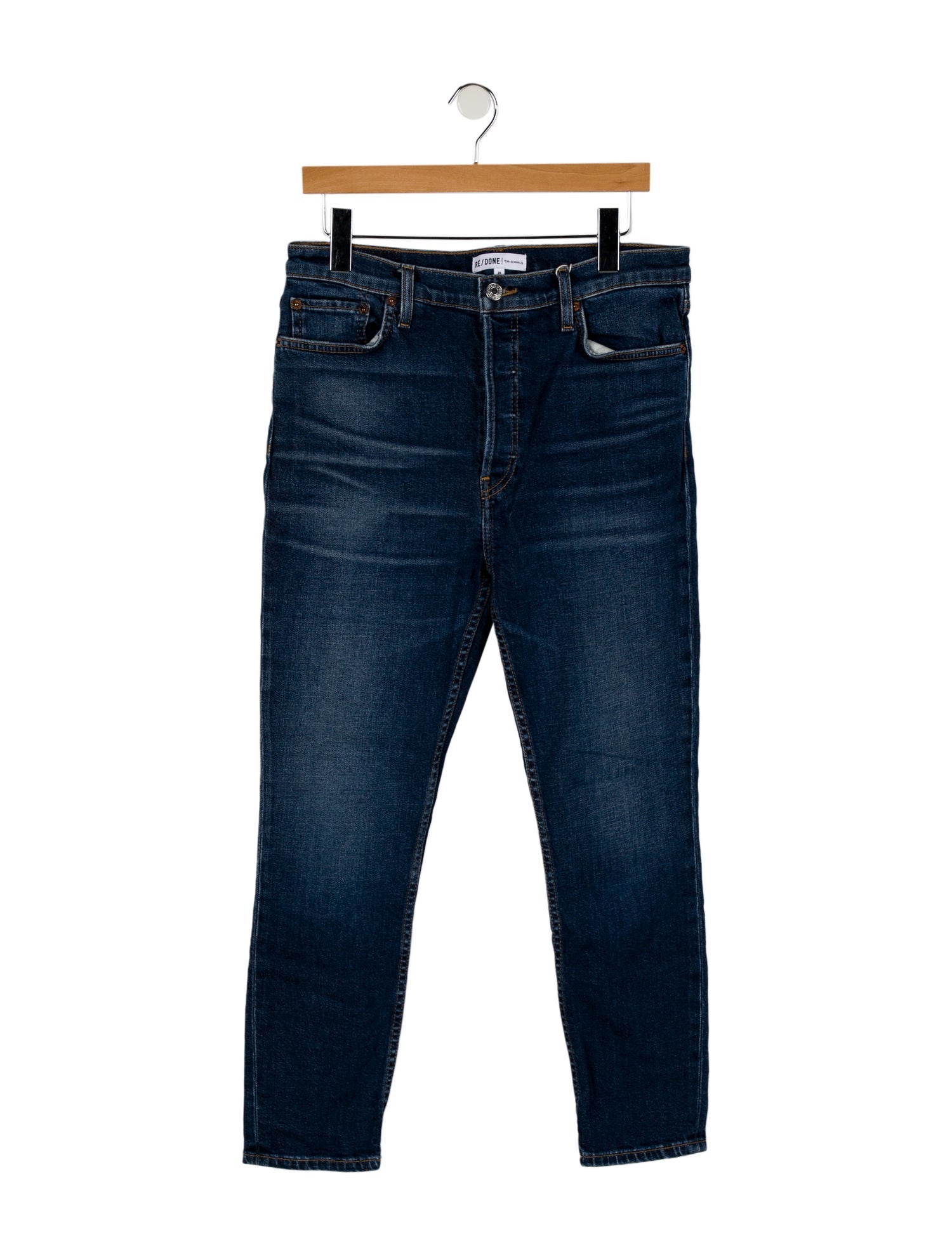 RE/DONE High-Rise Straight Leg Jeans
