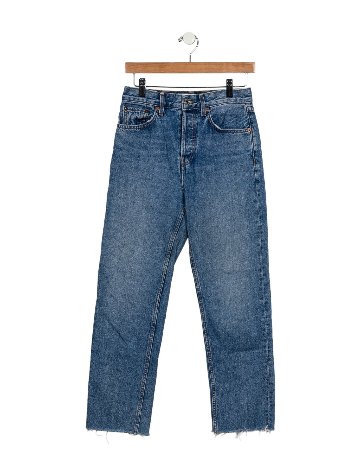 RE/DONE High-Rise Straight Leg Jeans
