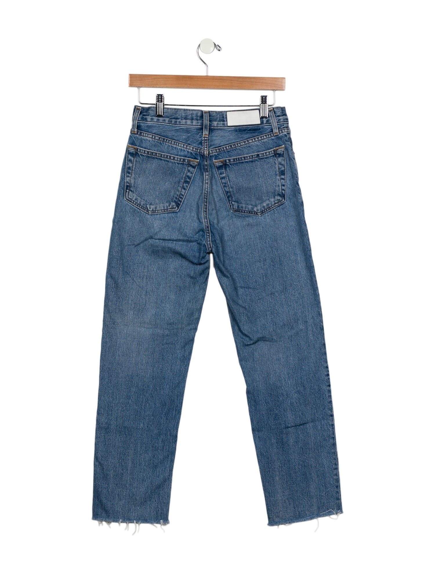 RE/DONE High-Rise Straight Leg Jeans