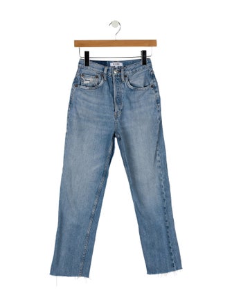 RE/DONE High-Rise Straight Leg Jeans