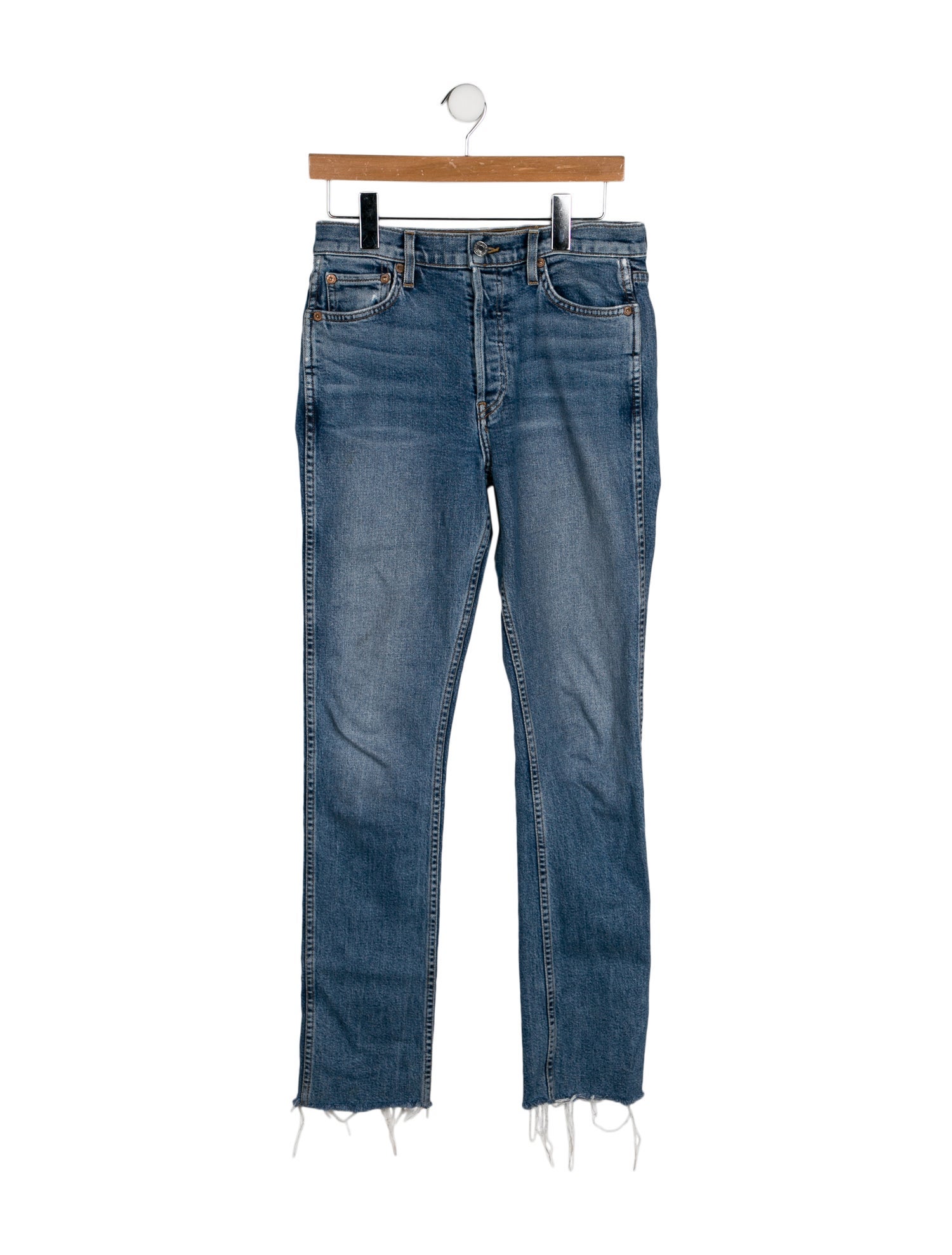 RE/DONE High-Rise Straight Leg Jeans