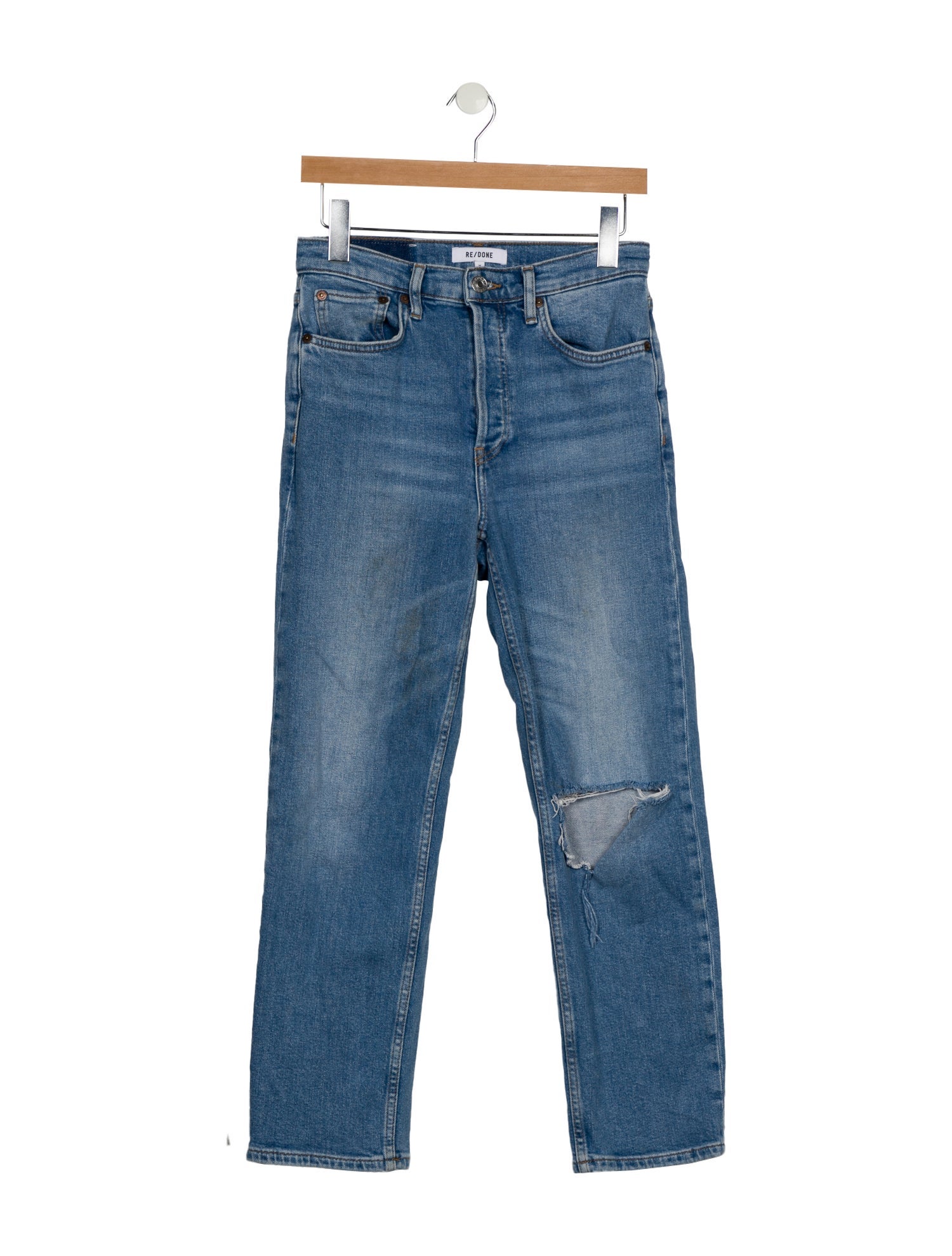 RE/DONE High-Rise Straight Leg Jeans