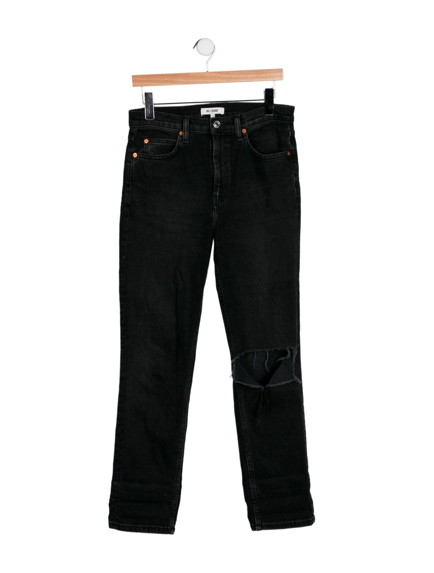 RE/DONE High-Rise Straight Leg Jeans