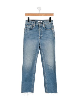 RE/DONE High-Rise Straight Leg Jeans
