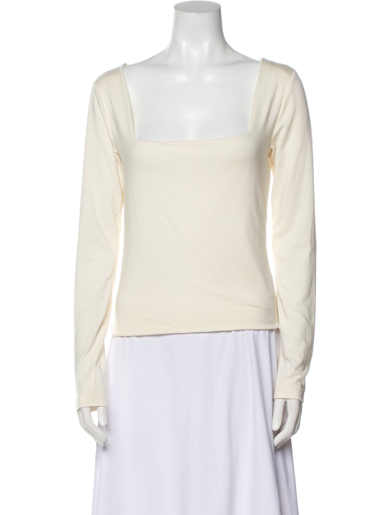 RE/DONE Square Neckline Long Sleeve Top