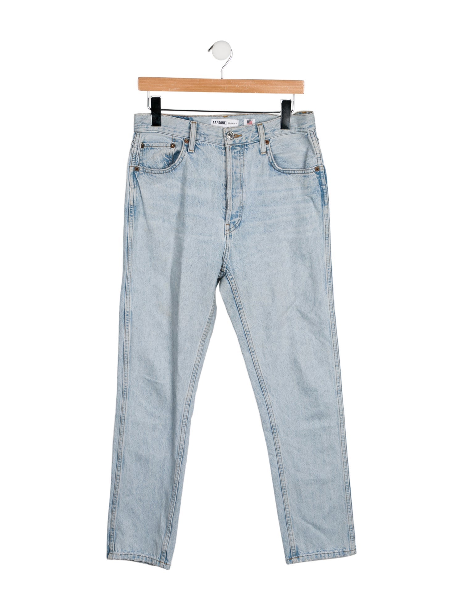 RE/DONE High-Rise Straight Leg Jeans