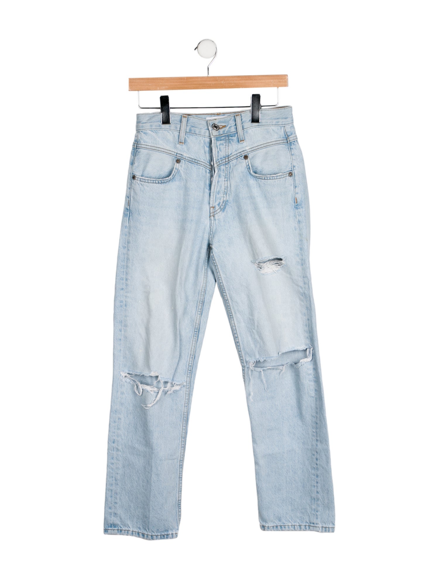 RE/DONE High-Rise Straight Leg Jeans