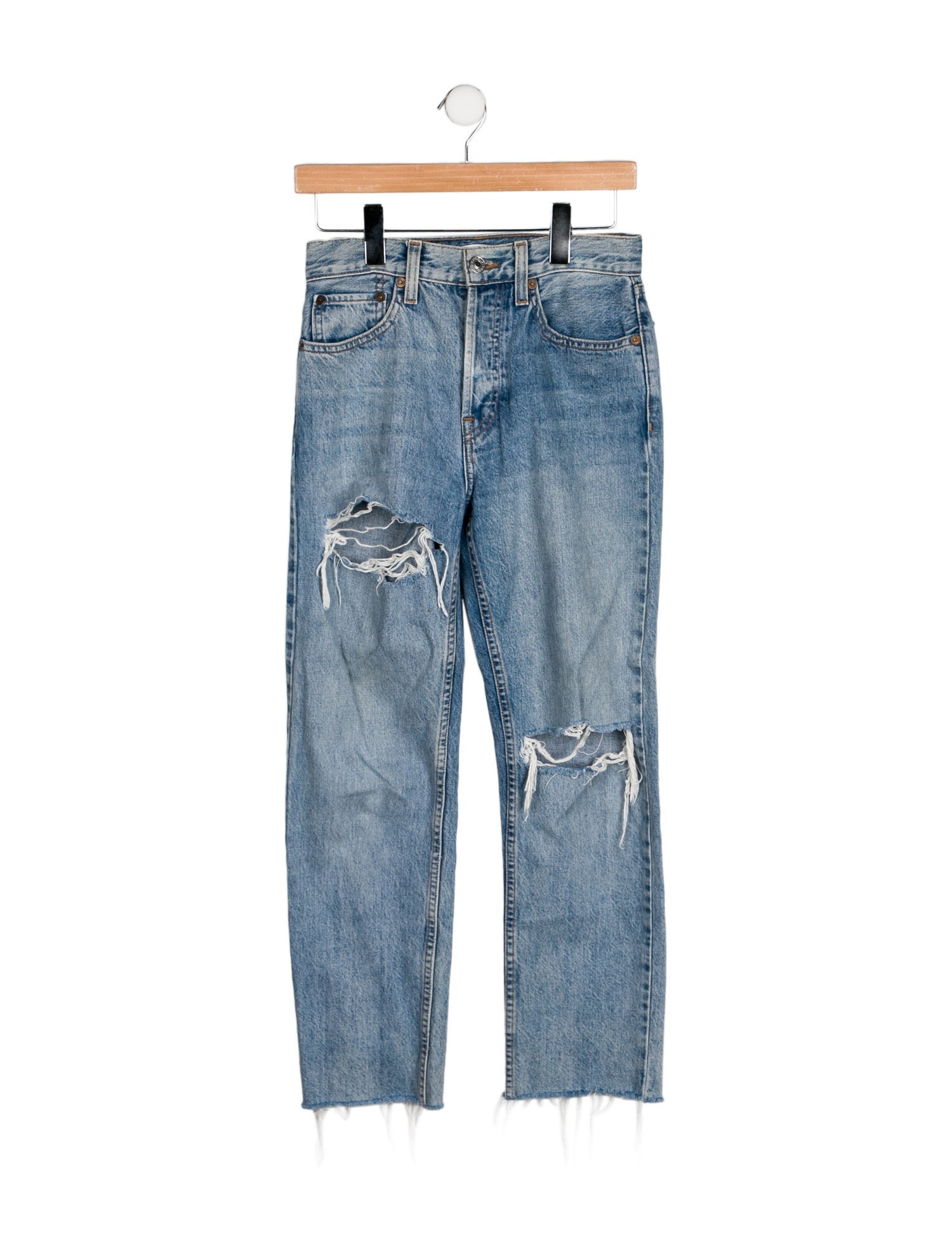 RE/DONE High-Rise Straight Leg Jeans