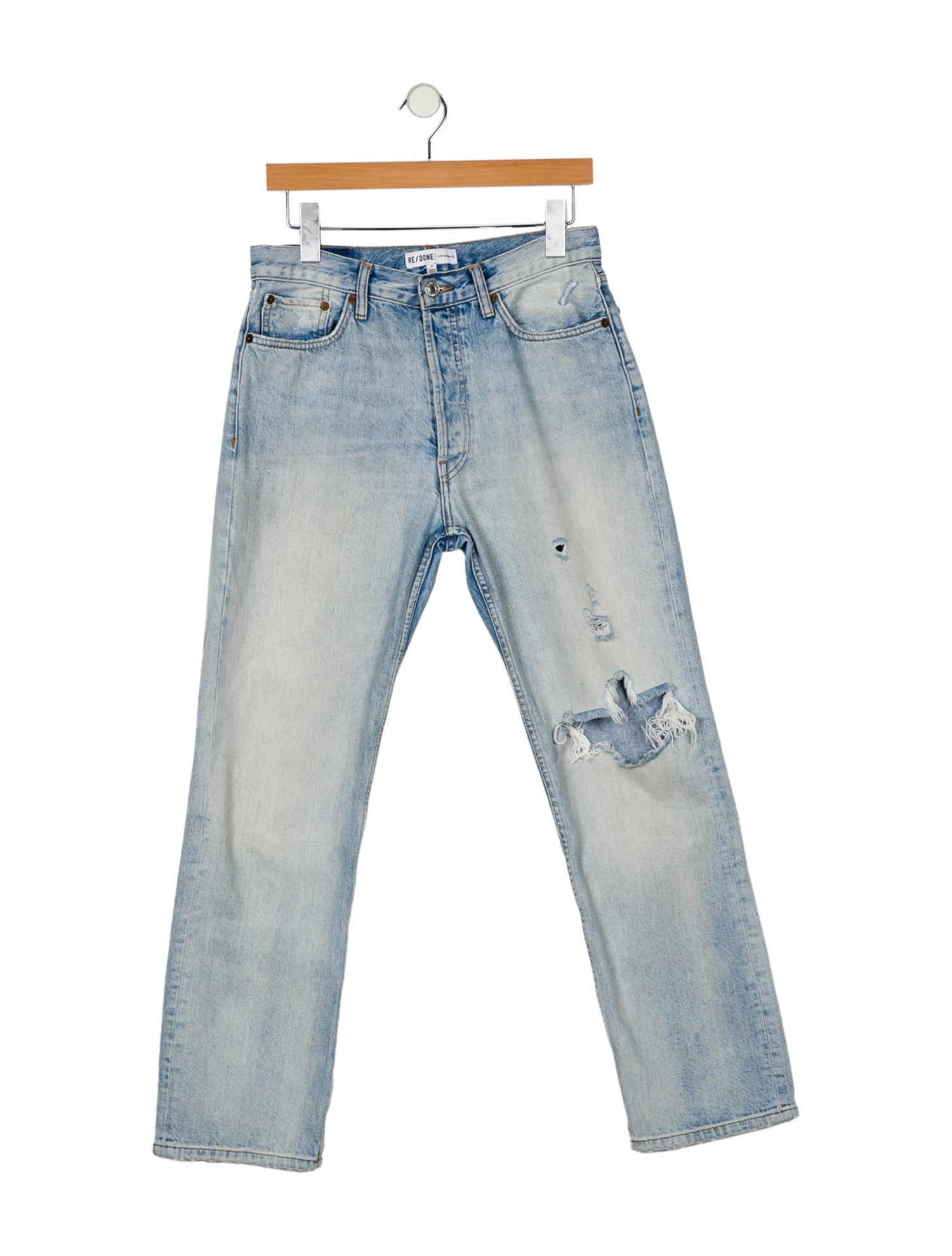 RE/DONE High-Rise Straight Leg Jeans