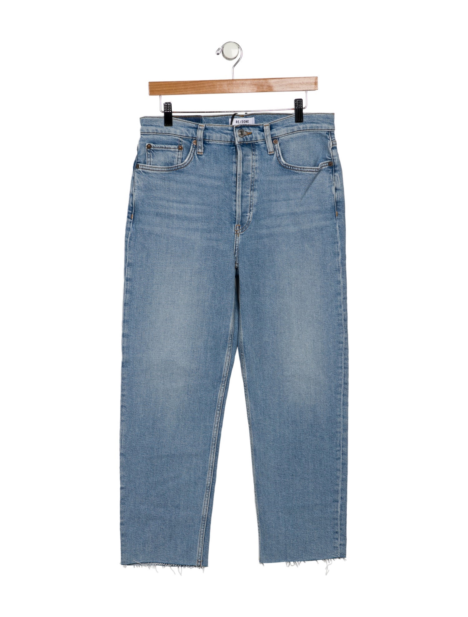 RE/DONE High-Rise Straight Leg Jeans