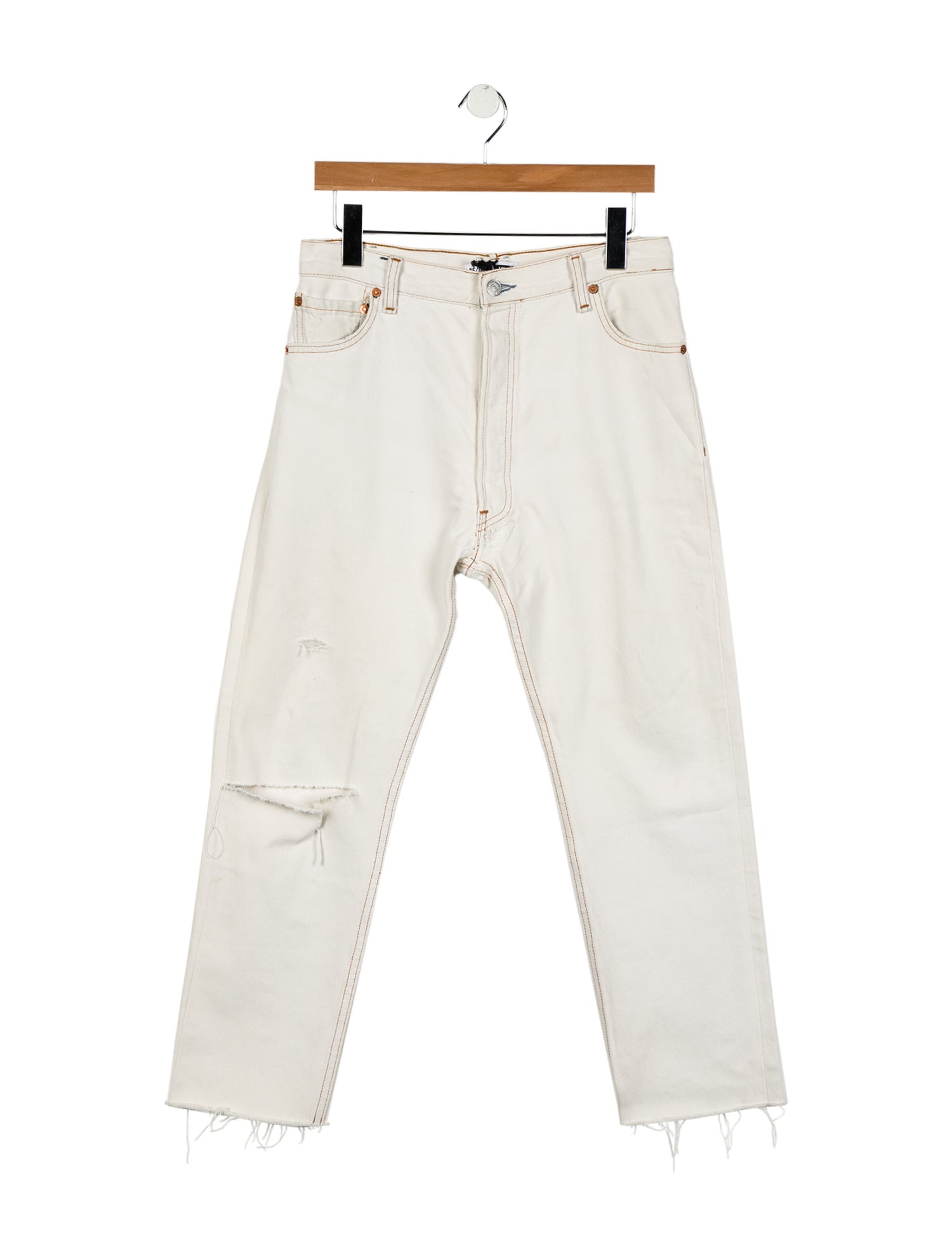 RE/DONE High-Rise Straight Leg Jeans