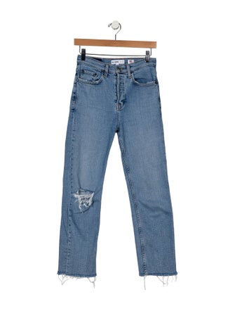 RE/DONE High-Rise Straight Leg Jeans