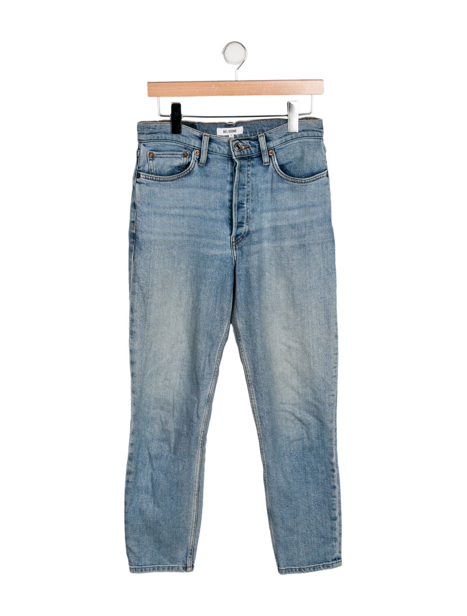 RE/DONE High-Rise Straight Leg Jeans