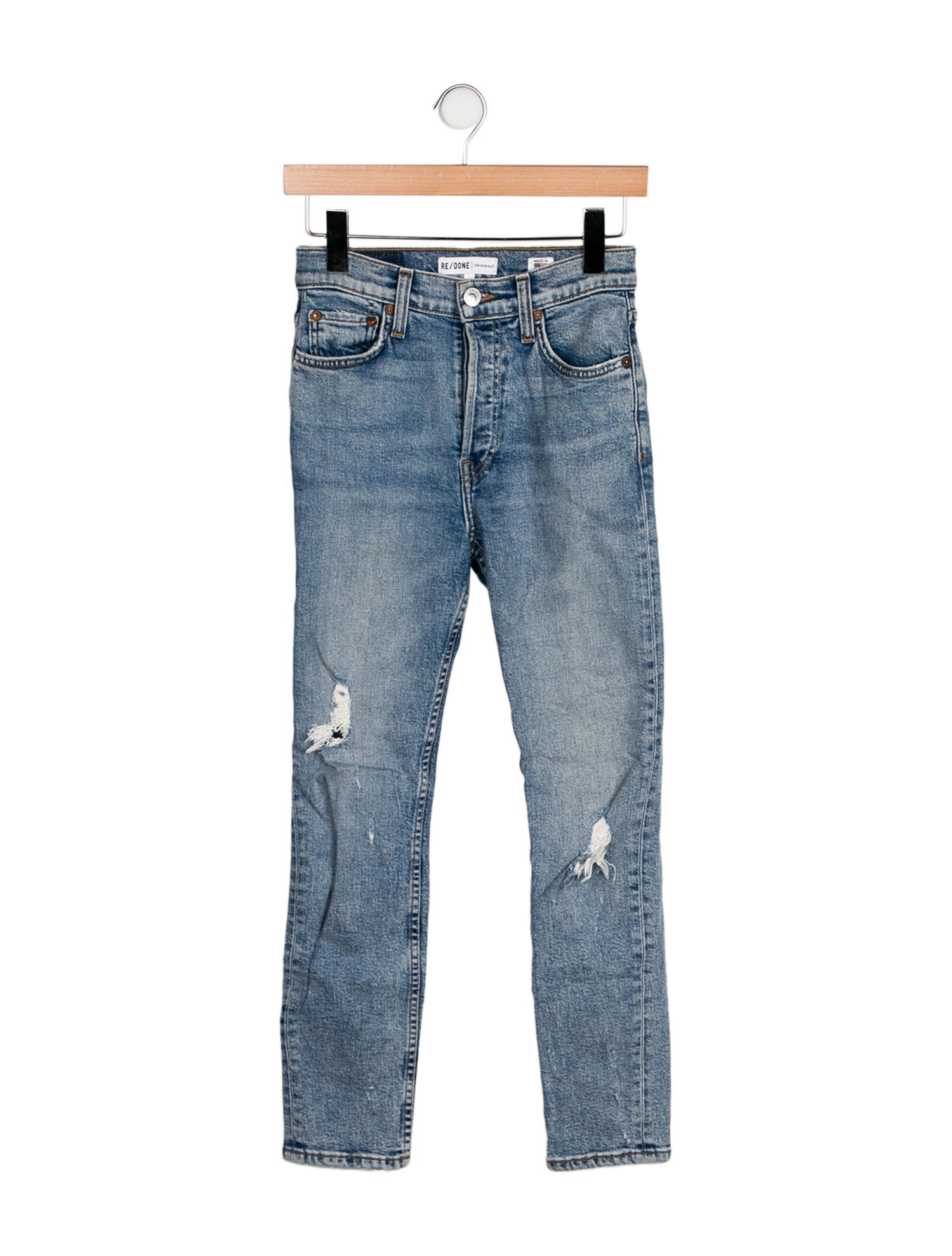 RE/DONE High-Rise Straight Leg Jeans
