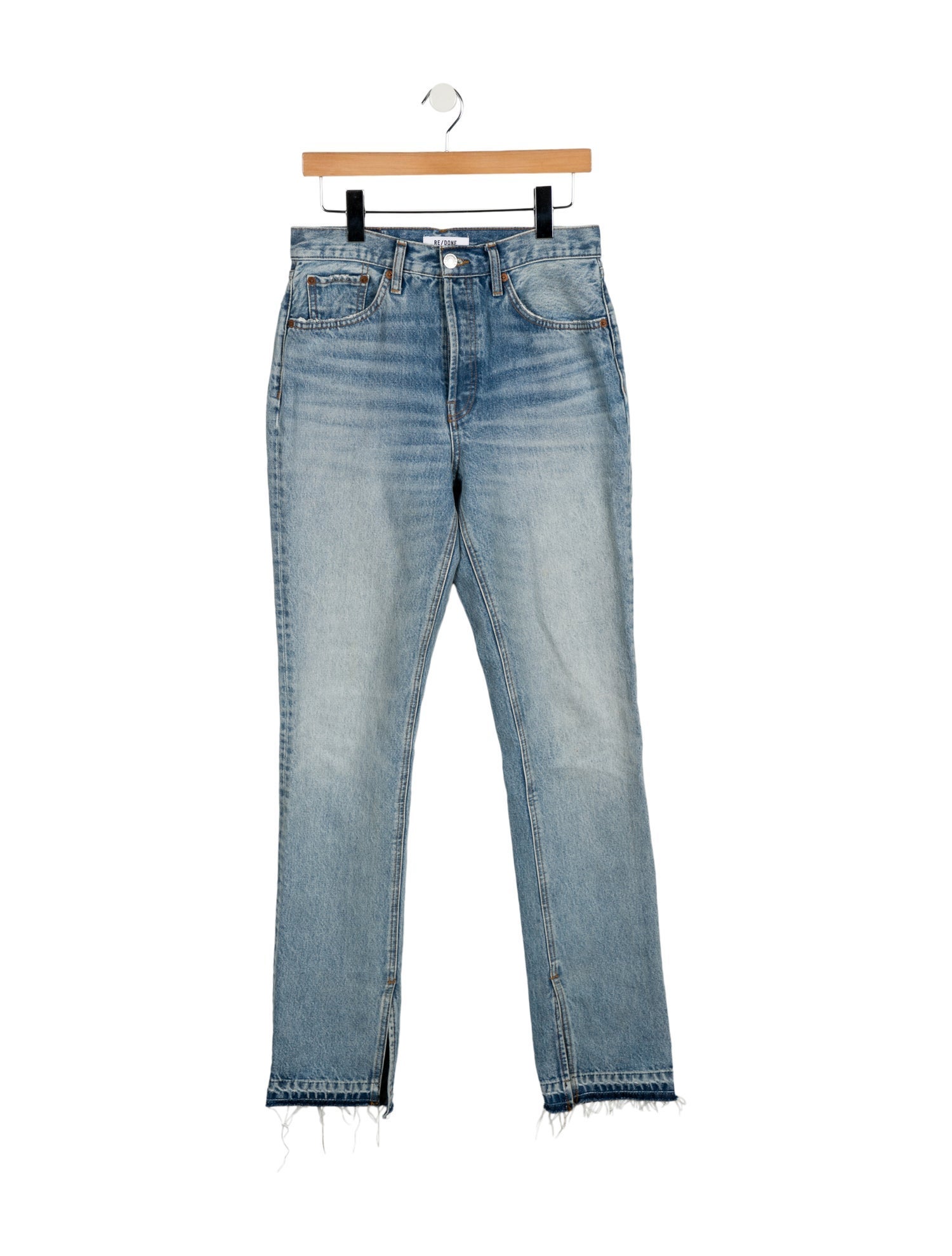 RE/DONE High-Rise Straight Leg Jeans