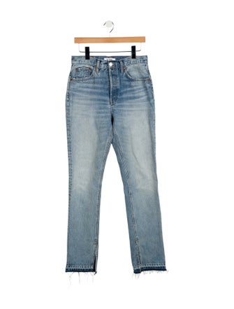 RE/DONE High-Rise Straight Leg Jeans