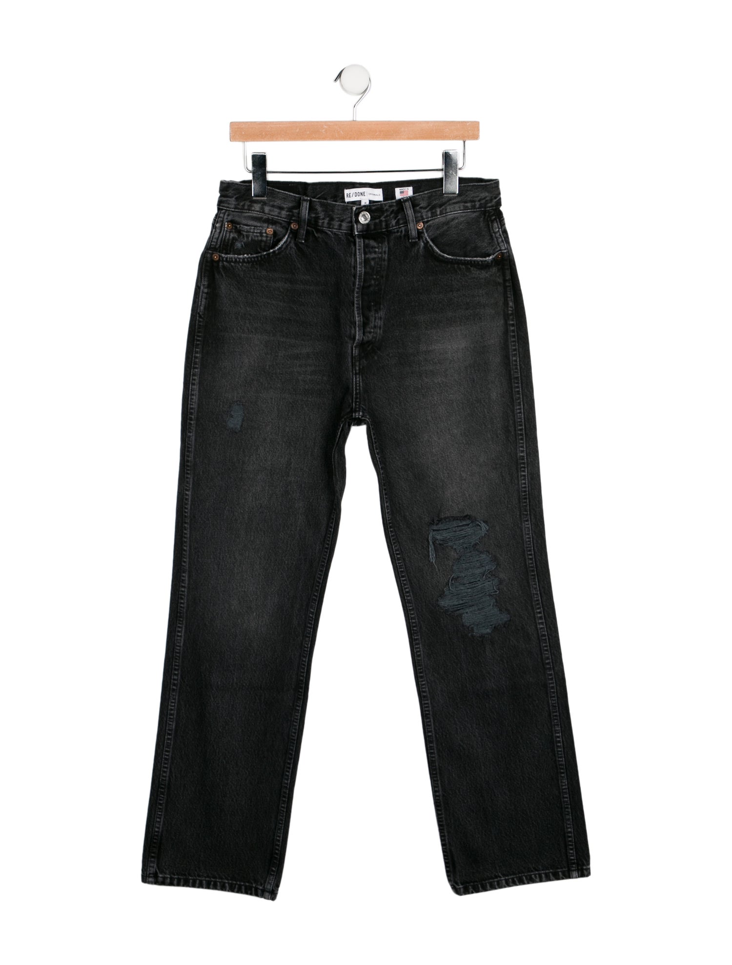 RE/DONE High-Rise Straight Leg Jeans