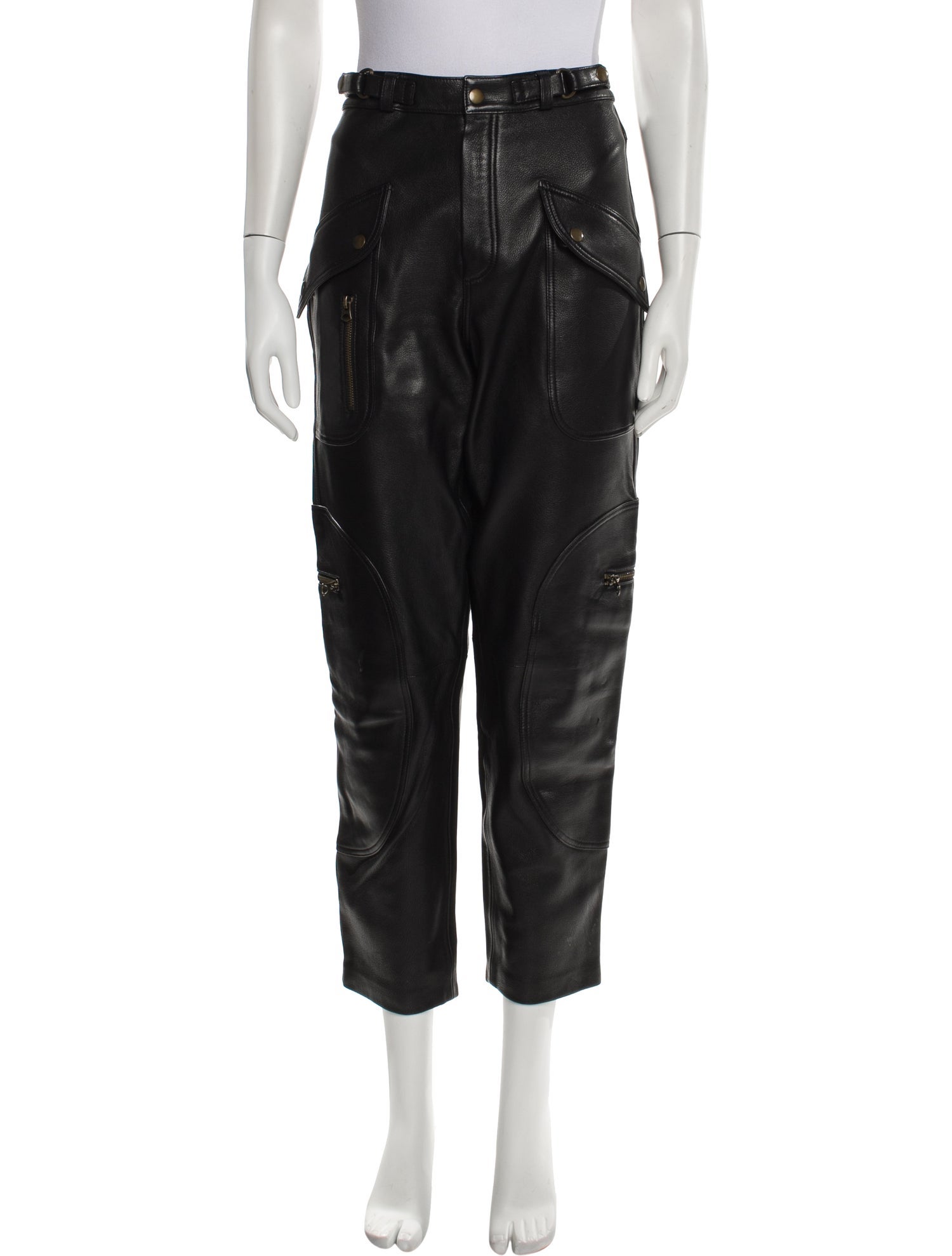 RE/DONE Leather Straight Leg Pants