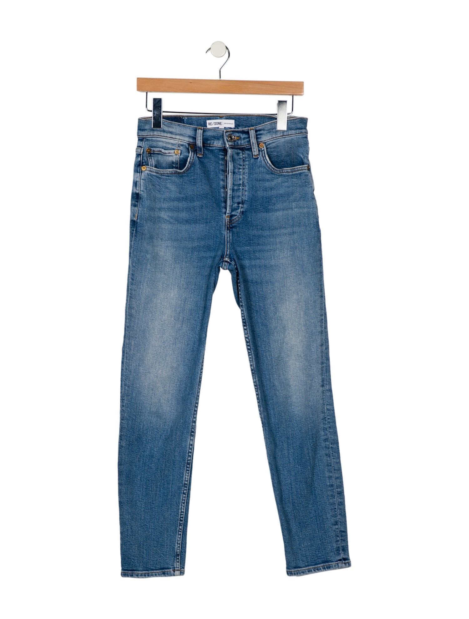 RE/DONE High-Rise Straight Leg Jeans