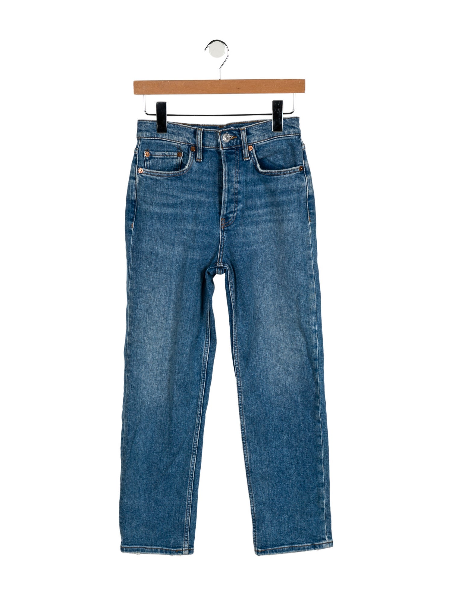 RE/DONE High-Rise Straight Leg Jeans