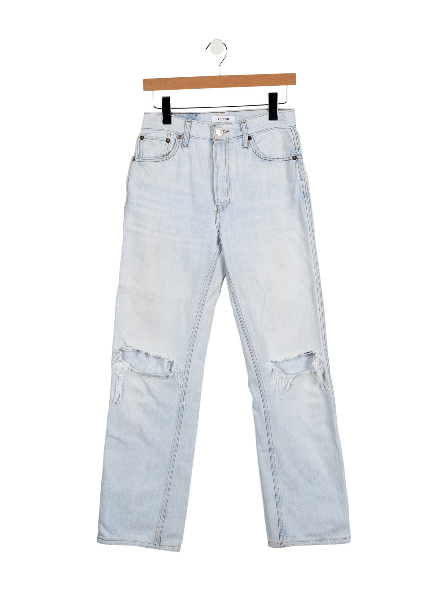 RE/DONE High-Rise Straight Leg Jeans