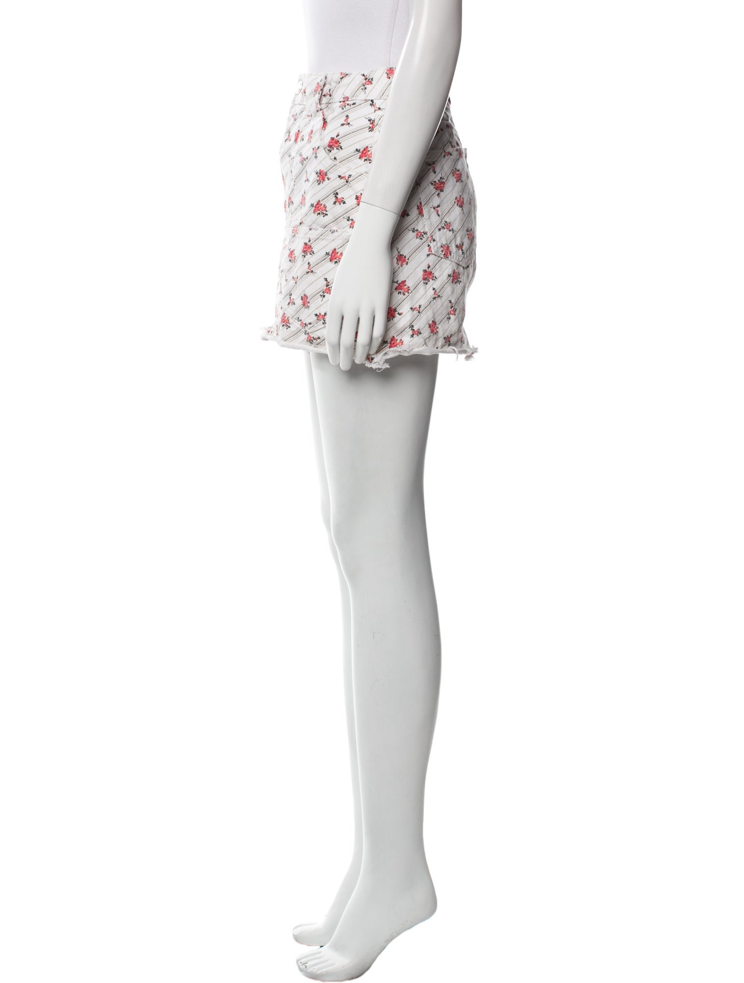 RE/DONE Floral Print Mini Skirt