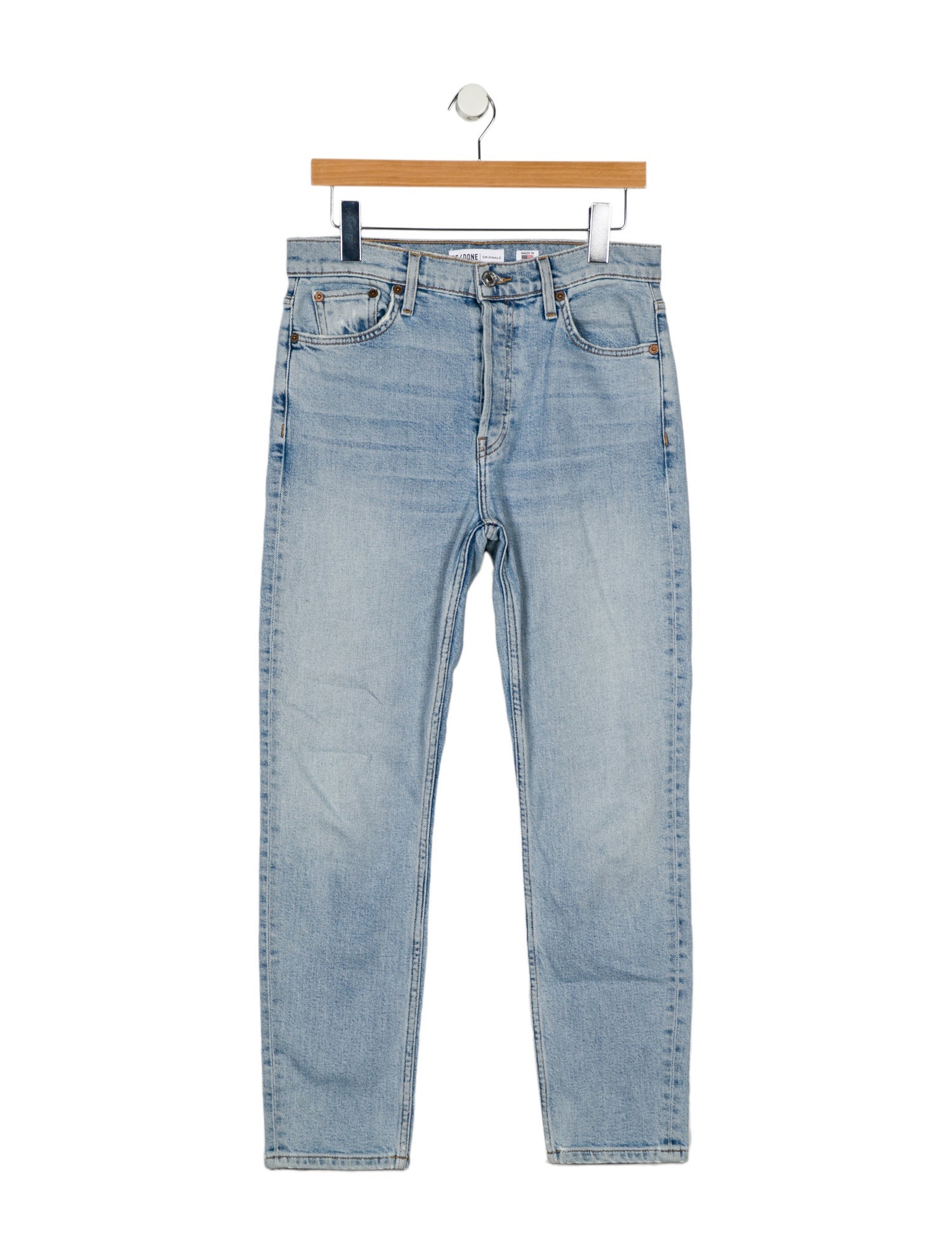RE/DONE High-Rise Straight Leg Jeans