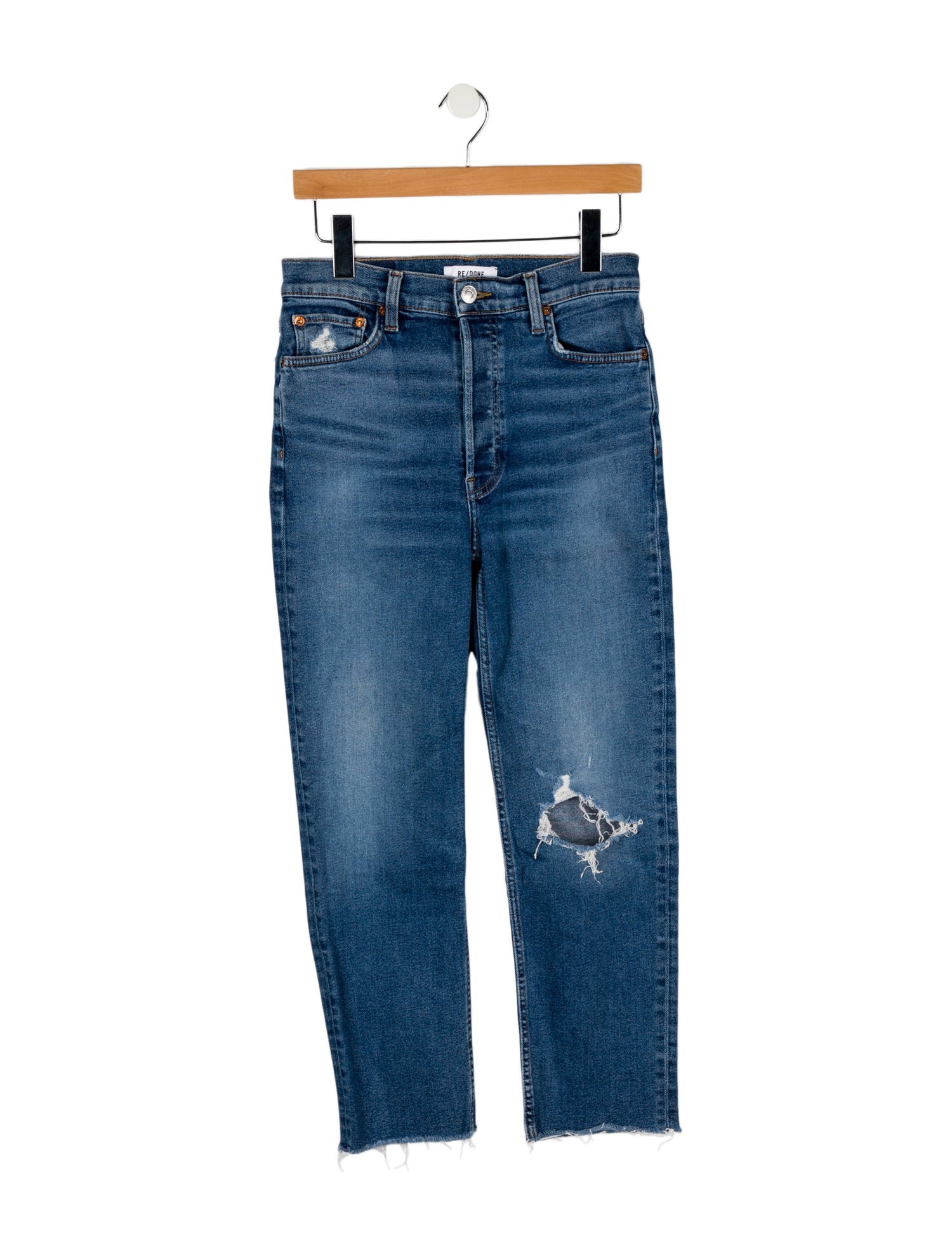 RE/DONE High-Rise Straight Leg Jeans