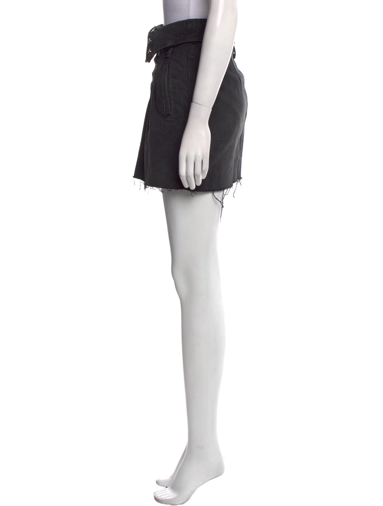 RE/DONE Raw-Edge Trim Mini Skirt