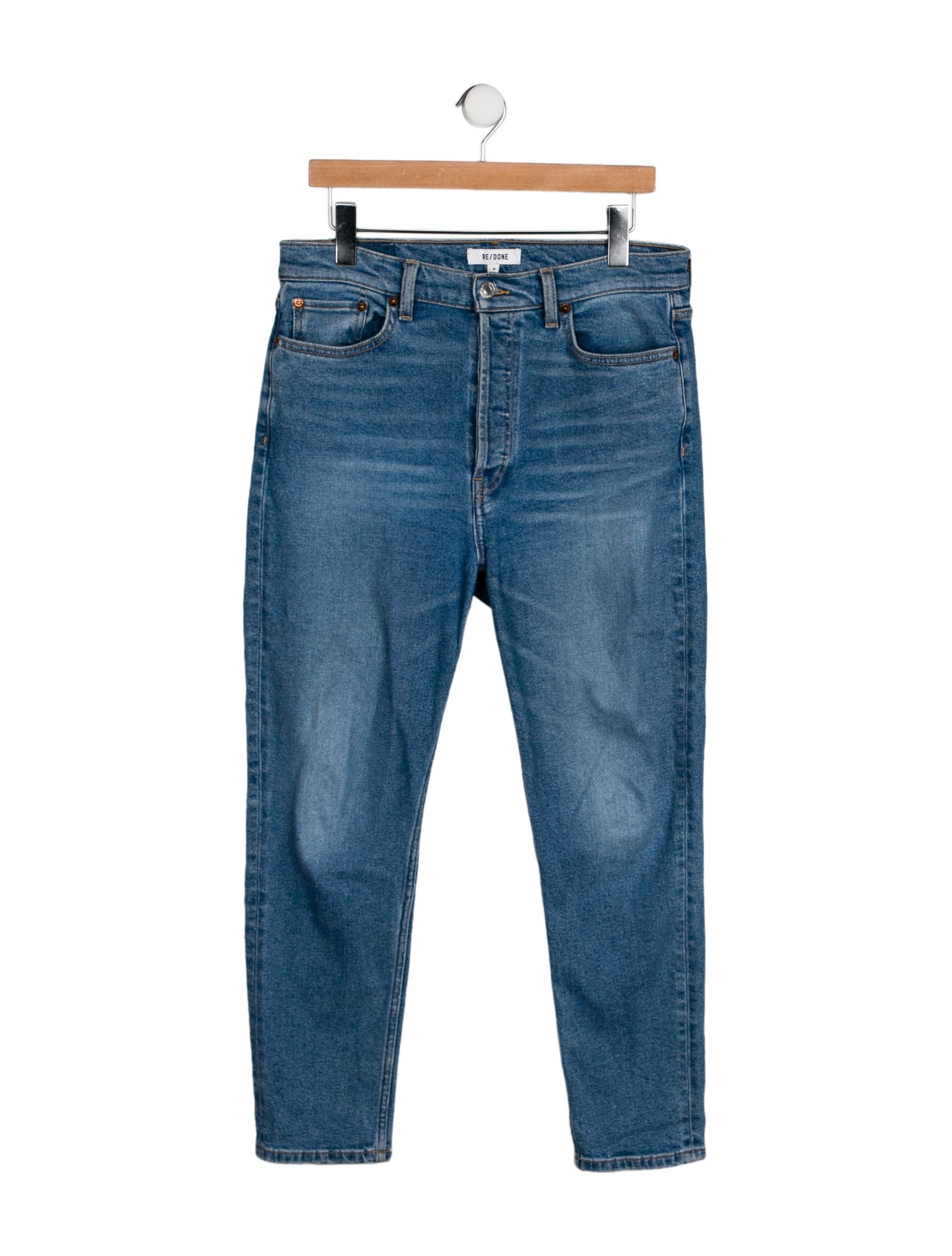 RE/DONE High-Rise Straight Leg Jeans