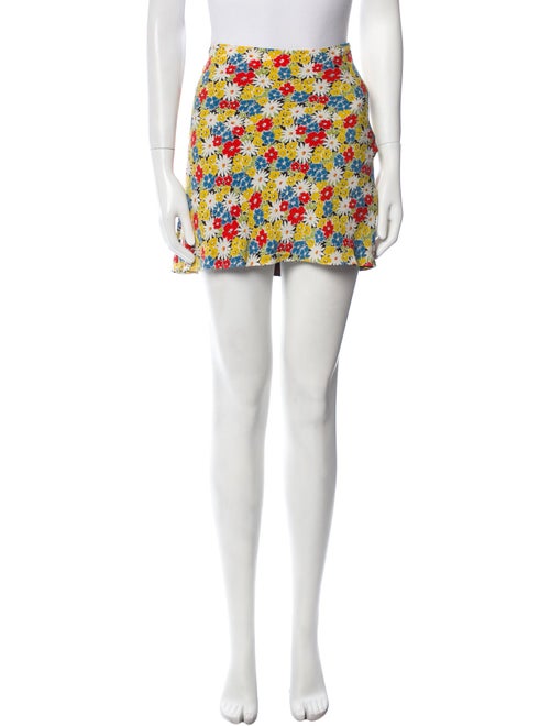 RE/DONE Floral Print Mini Skirt