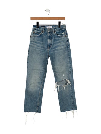 RE/DONE High-Rise Straight Leg Jeans