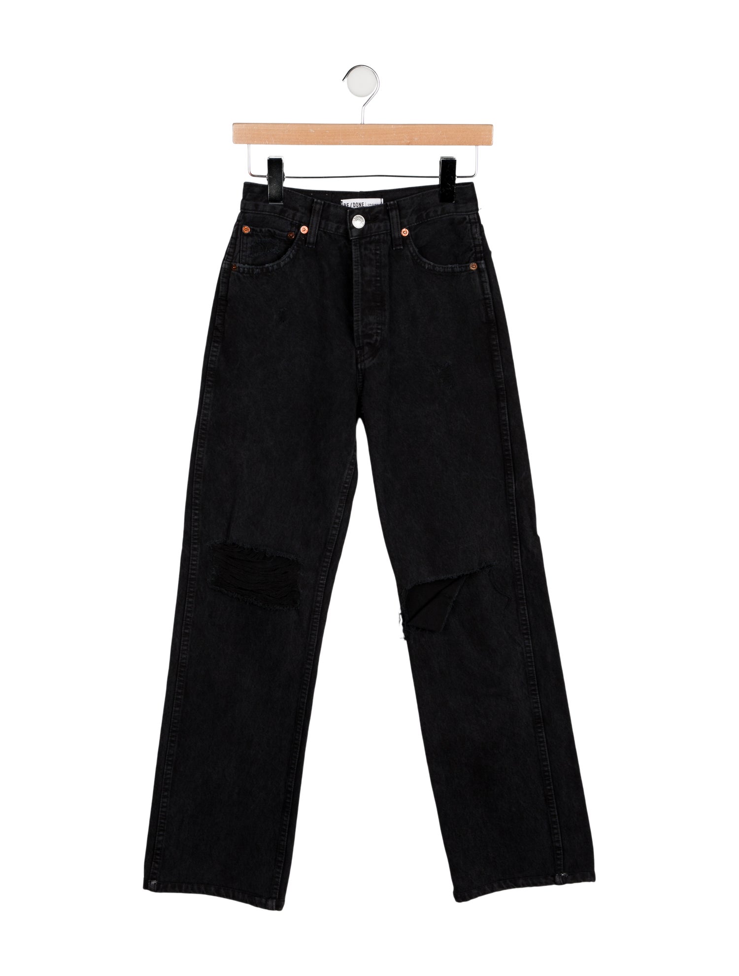 RE/DONE High-Rise Straight Leg Jeans