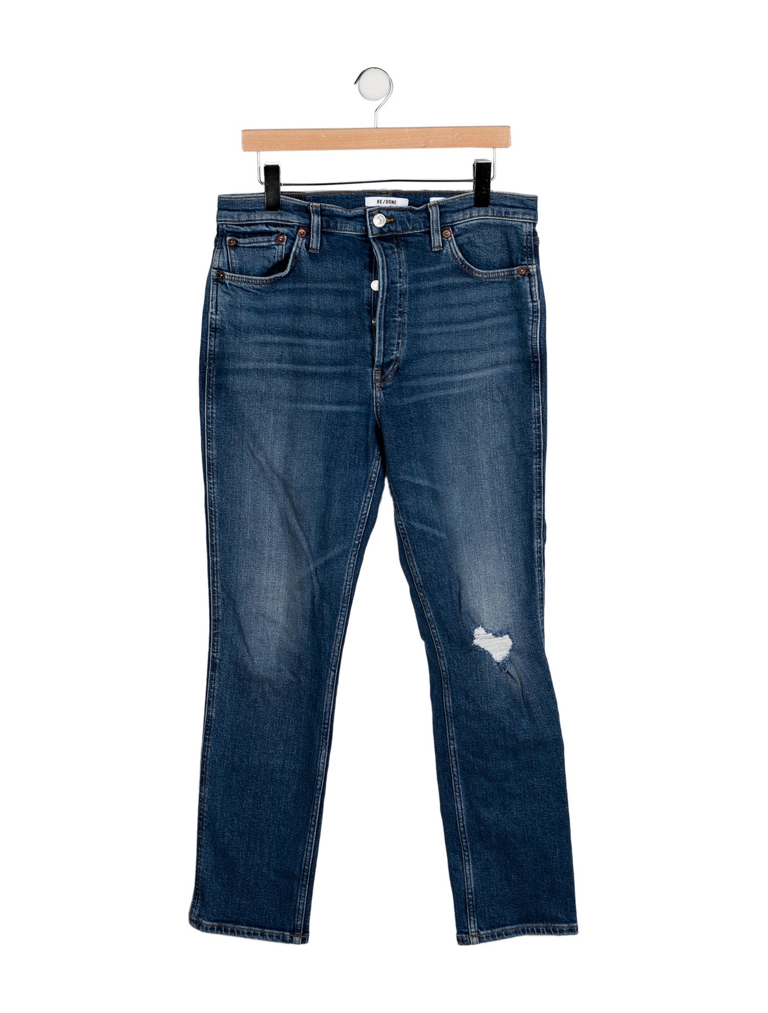 RE/DONE High-Rise Straight Leg Jeans