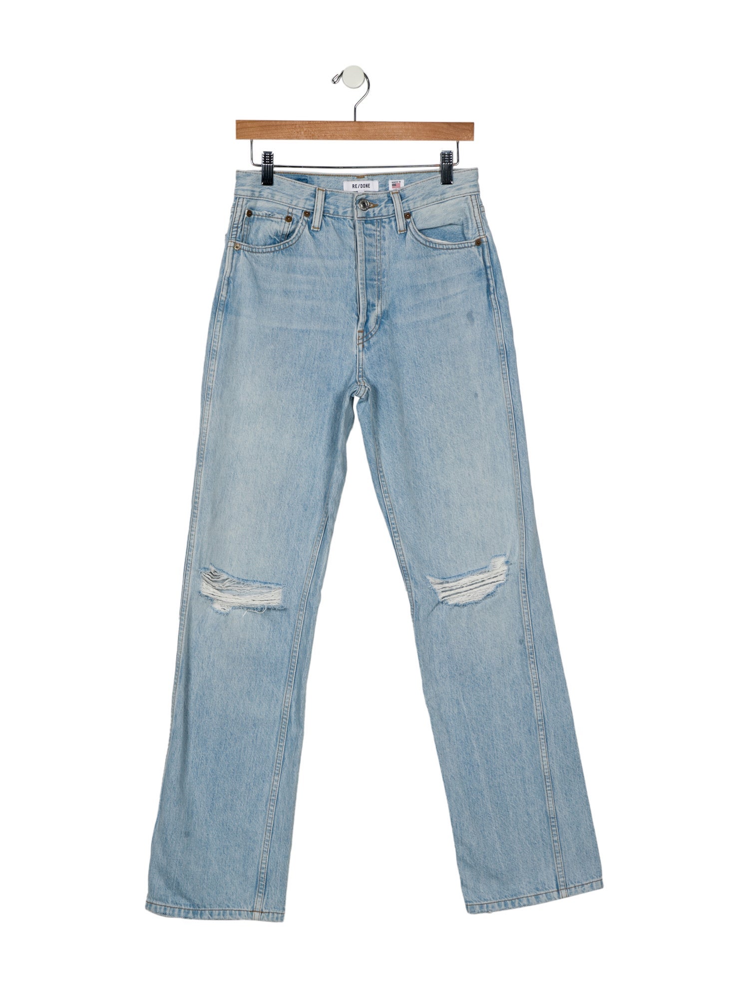 RE/DONE Mid-Rise Straight Leg Jeans
